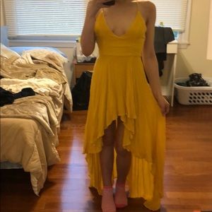 Yellow High Low Dress